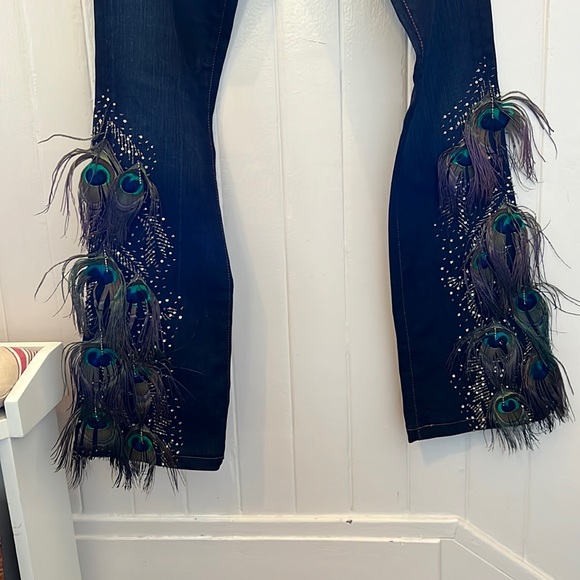 NWOT Ralph Lauren Black Label Peacock Feather Jeans - Picture 16 of 16